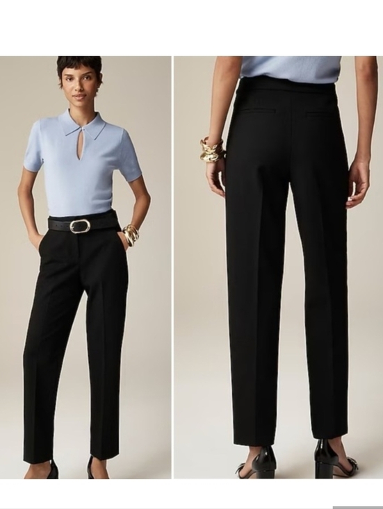 J. Crew Pants - J. Crew Black Pantsuit Classic Style Style Strech Cotton Streitgh Leg, Mid Rise